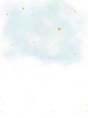 Graphic illustration of galaxy universe space , colourful blue background. Space stars and nebula as purple abstract backside. Idea for banner, poster, science picture for childrens
