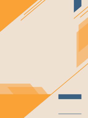Mavi Şablon Kapaklı Geometri Turuncu Vektörü