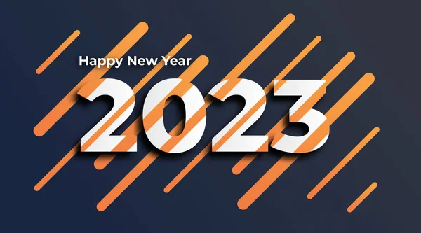 Abstrakt 2023 Happy New Year Logo Text — Stockový vektor