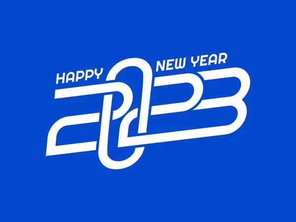Moderní Logo2023 Šťastný Nový Rok Titulek — Stockový vektor