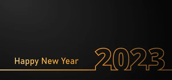 2023 Happy New Year Banner Šablona Luxus — Stockový vektor
