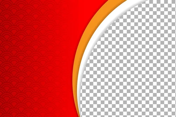 Red Background Template Design Mit Japanischem Muster Abstrakte Geometrische Tapete — Stockvektor