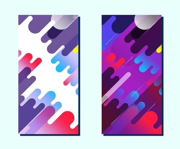 Forme Géométrique Dégradé Coloré Fond Arrondi Irrégulier — Image vectorielle