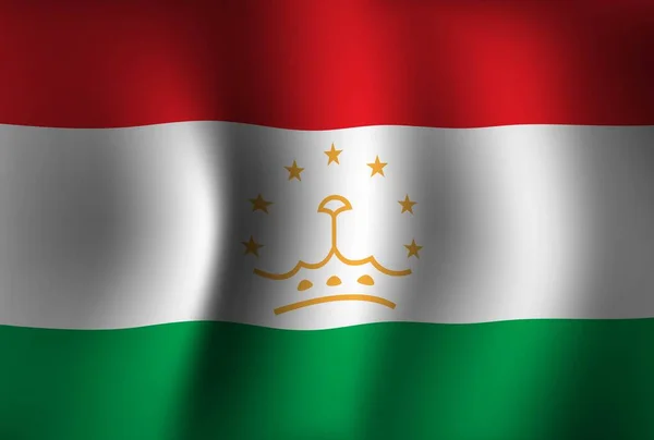Tacikistan Bayrak Arkaplan Dalgalanması Ulusal Bağımsızlık Günü Duvar Kağıdı — Stok Vektör