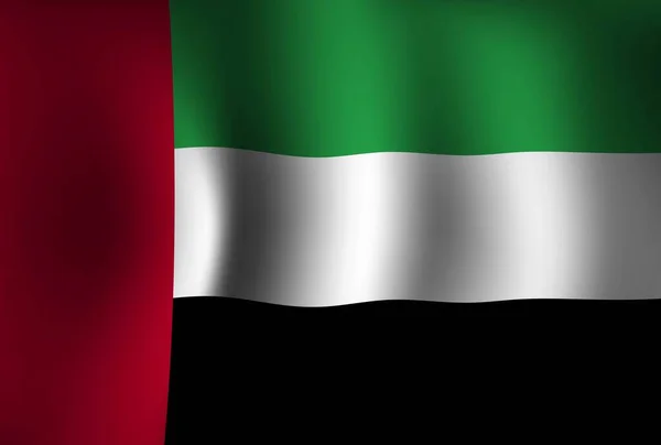 Egyesült Arab Emírségek Zászló Háttér Integetés Nemzeti Függetlenség Napja Banner — Stock Vector