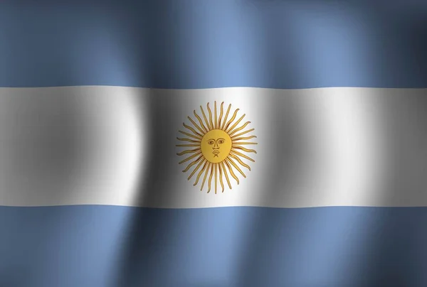 Argentina Flag Background Waving День Національної Незалежності Прапор Уоллпап — стоковий вектор