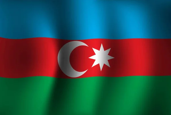 Bandeira Azerbaijão Fundo Acenando Papel Parede Bandeira Dia Independência Nacional — Vetor de Stock
