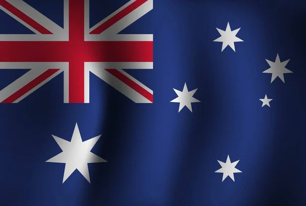 Ausztrália Zászló Háttér Integetés Nemzeti Függetlenség Napja Banner Tapéta — Stock Vector