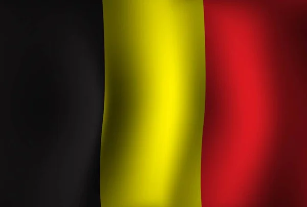 Bandera Bélgica Fondo Ondeando Banner Del Día Nacional Independencia Fondo — Vector de stock