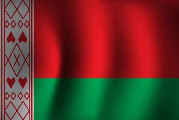 Bielorussia Bandiera Sfondo Sventolando Giornata Nazionale Dell Indipendenza Banner Wallpaper — Vettoriale Stock