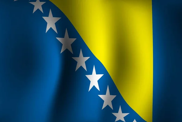 Bosnia Herzegovina Flag Background Waving 사이트 독립기념일 페이퍼 — 스톡 벡터