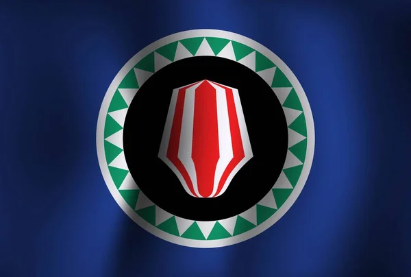 Bougainville Flag Háttér Integetett Ben Nemzeti Függetlenség Napja Banner Tapéta — Stock Vector
