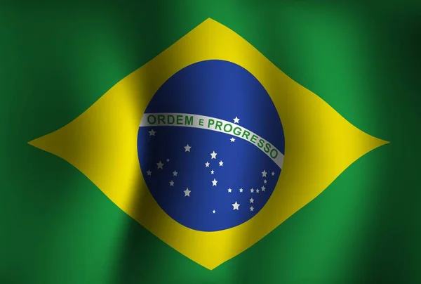 Brasile Bandiera Sfondo Sventolando Giornata Nazionale Dell Indipendenza Banner Wallpaper — Vettoriale Stock