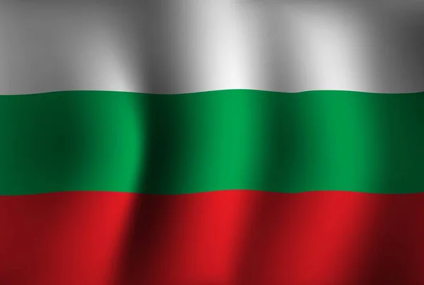 Bulgaria Bandera Fondo Ondeando Banner Del Día Nacional Independencia Fondo — Archivo Imágenes Vectoriales