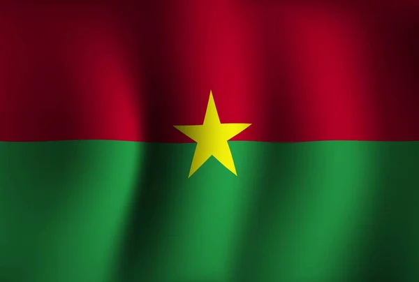Burkina Faso Bandera Fondo Ondeando Banner Del Día Nacional Independencia — Archivo Imágenes Vectoriales