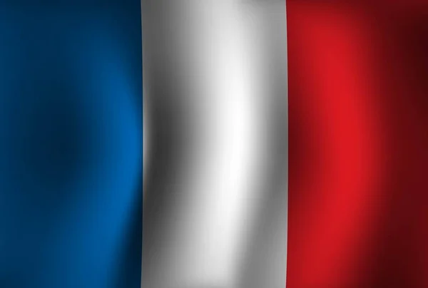 法国国旗背景波浪3D 全国独立日横幅墙纸 — 图库矢量图片