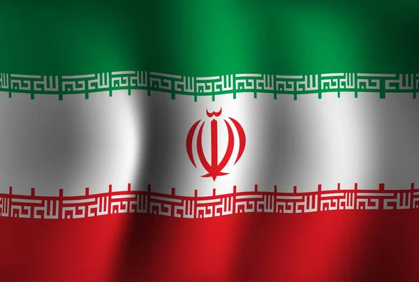 Irán Zászló Háttér Integetett Ben Nemzeti Függetlenség Napja Banner Tapéta — Stock Vector