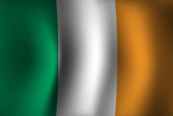 Irlandia Flaga Tło Macha Narodowy Dzień Niepodległości Baner Tapety — Wektor stockowy