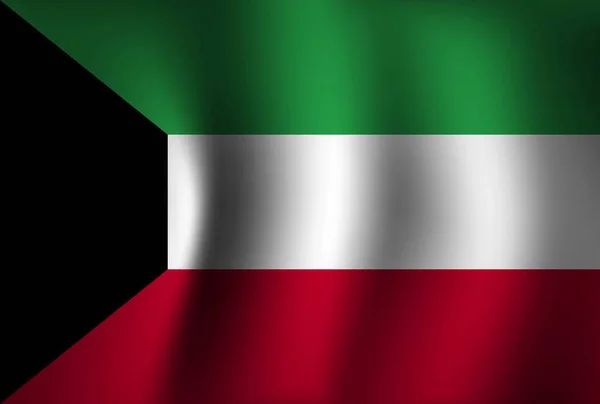 Bandeira Kuwait Fundo Acenando Papel Parede Bandeira Dia Independência Nacional — Vetor de Stock