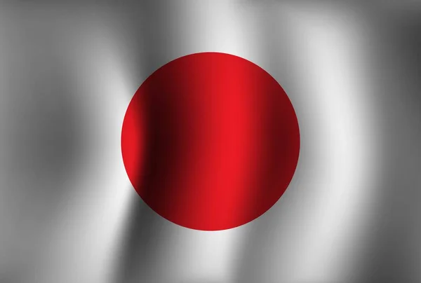 Fondo Bandera Japón Ondeando Banner Del Día Nacional Independencia Fondo — Vector de stock