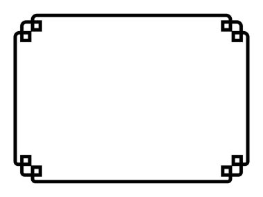 dekoratif basit çerçeve dikdörtgeni vektörü
