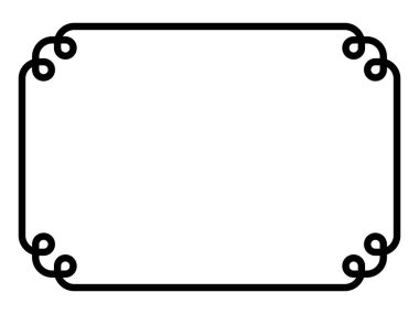 dekoratif basit çerçeve dikdörtgeni vektörü