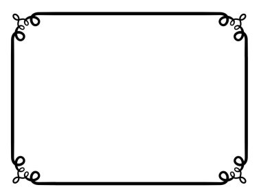 dekoratif basit çerçeve dikdörtgeni vektörü