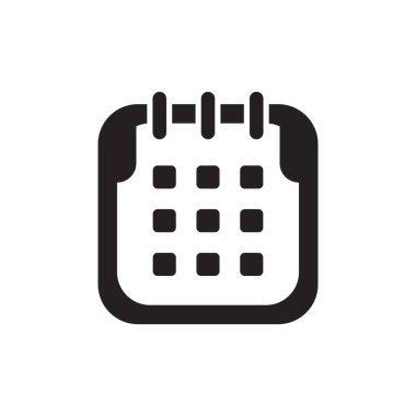 Takvim Siyah & Beyazının Simgesi. Yeni Yıl Simgesi