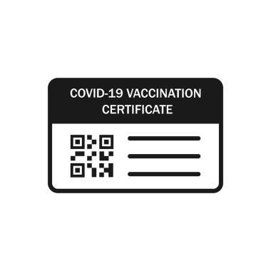 Covid-19 Aşı Sertifikası Simge Resimleri. Korona virüsü 3 'e karşı aşılandığının kanıtı olarak kart.