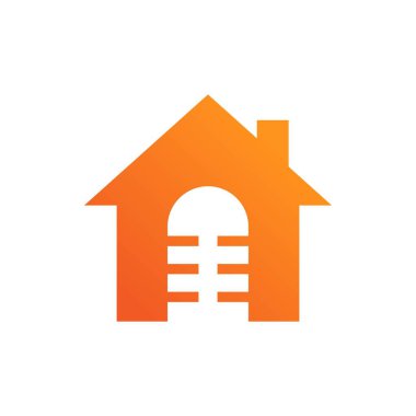 Podcast House Studio Logosu Mikrofon ve Ev Simgesi kombinasyonu