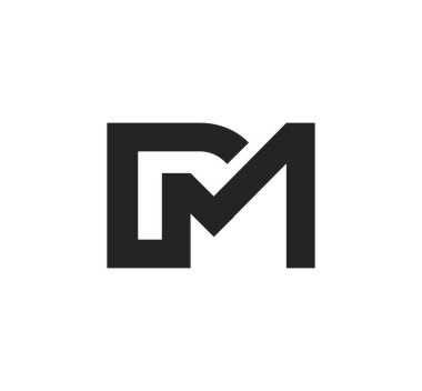 DM logosu. DM harfinin baş harfleri logo. Profesyonel İş Logosu