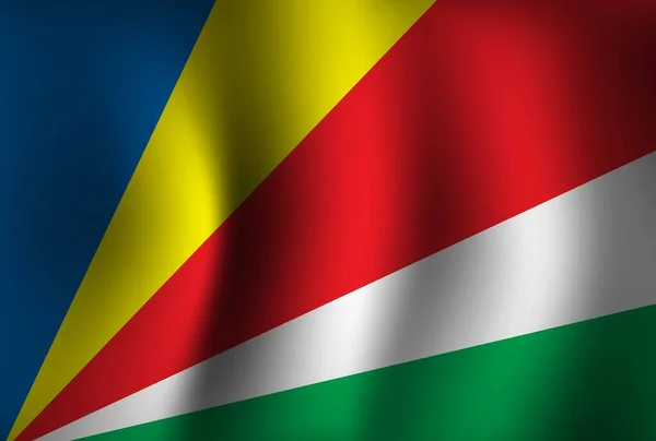Drapeau Des Seychelles Fond Ondulant Fond Écran Bannière Journée Nationale — Image vectorielle