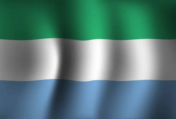 Sierra Leone Vlag Achtergrond Zwaaien Nationale Onafhankelijkheidsdag Banner Wallpaper — Stockvector