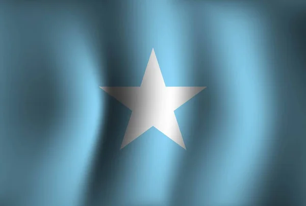 Somálská Vlajka Pozadí Vlnění Nástěnná Tapeta Národního Dne Nezávislosti — Stockový vektor
