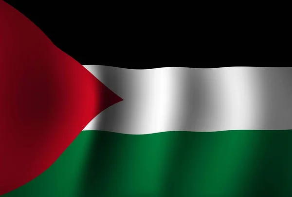 State Palestine Flag Taustaa Heiluttaa Kansallinen Itsenäisyyspäivä Banner Taustakuva — vektorikuva