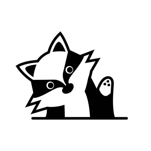 Cute Skunk Cartoon Illustration Animal Wildlife Icon Vector Design Concept — Stock Vector