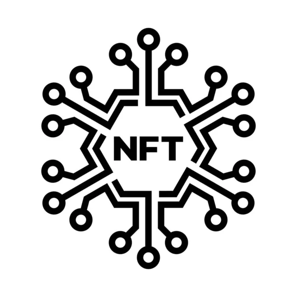 Nft Icon Non Fungible Token Symbol — Stock Vector
