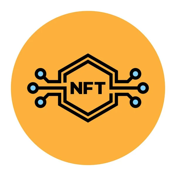 Ikona Nft Symbol Żetonów Niezamiennych — Wektor stockowy