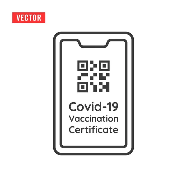 Covid Impfzertifikat Icon Illustration Internationale Karte Oder Reisepass Als Nachweis — Stockvektor