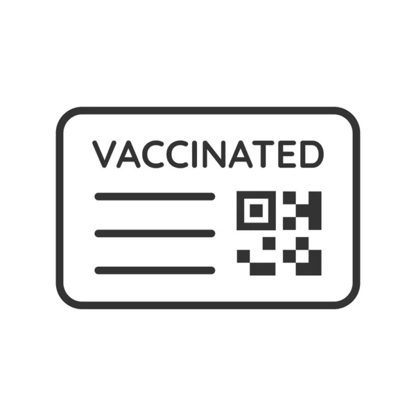 Covid Aşı Sertifikası Barkodlu Simge Resimleri Korona Virüsüne Karşı Aşı — Stok Vektör