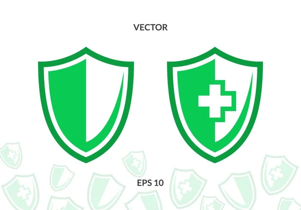 Shield Flat Vector Icon Logo Ícone Segurança Ícone Proteção Vector —  Vetores de Stock