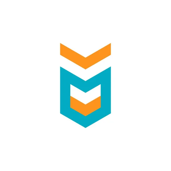 Logo Moderne Shield Badge Emblème Icône Vectorielle Conception Géométrique Abstraite — Image vectorielle