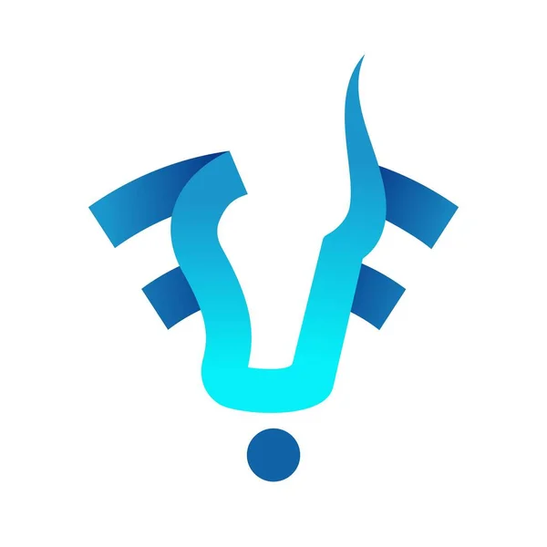 Zvířecí Síť Nebo Spojení Logo Kůň Wifi Symbol Kombinace — Stockový vektor