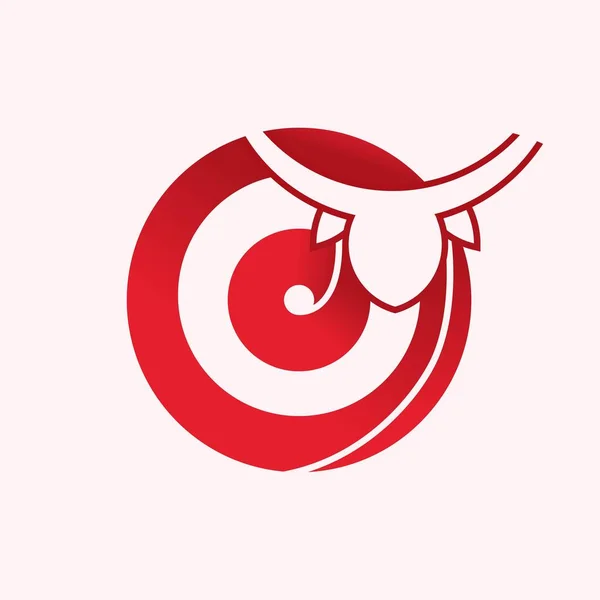 Ploché Logo Kombinace Jelena Terče Logo Lovce Jelenů — Stockový vektor