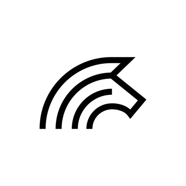 Horse Line Logo Minimal Modern Symbol Company Strategy Chess — Stock Vector
