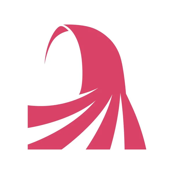 Pink Hijab Logo Vector Template Мусульманський Магазин Моди — стоковий вектор