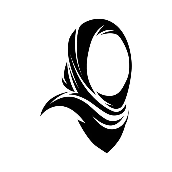 Enkel Och Modern Hijab Logotyp För Muslimsk Modebutik — Stock vektor
