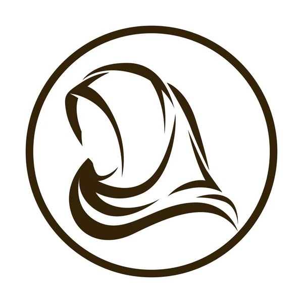 Hidžáb Elegantní Logo Symbol Ikony Vektorové Ilustrace Design — Stockový vektor