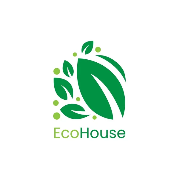 Přírodní Dům Eco Residence Přírodní Logo — Stockový vektor
