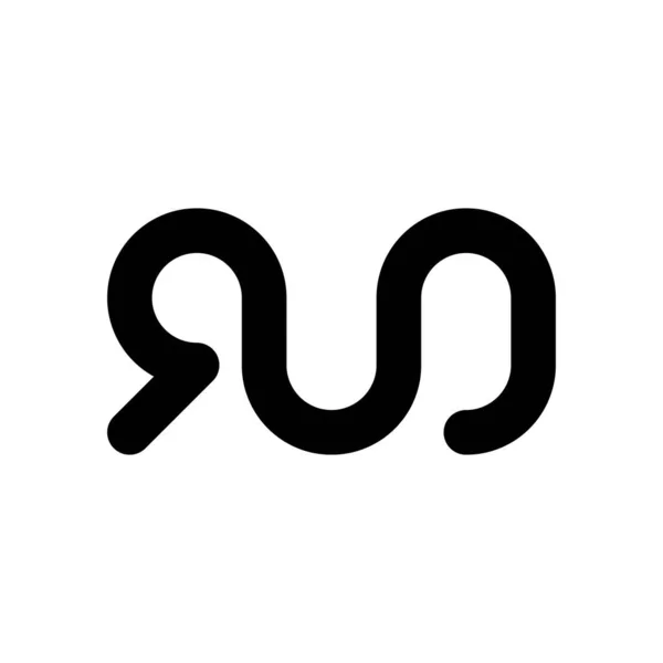 Monoline Modern Logo Connect Line — Stock Vector